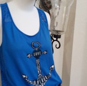 Ladies blue tank